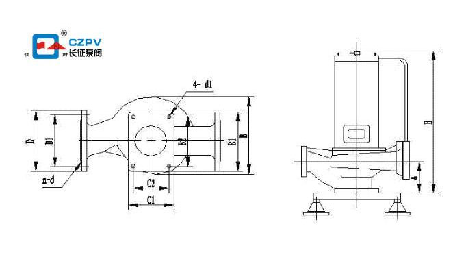 屏蔽泵安裝尺寸 屏蔽泵安裝尺寸